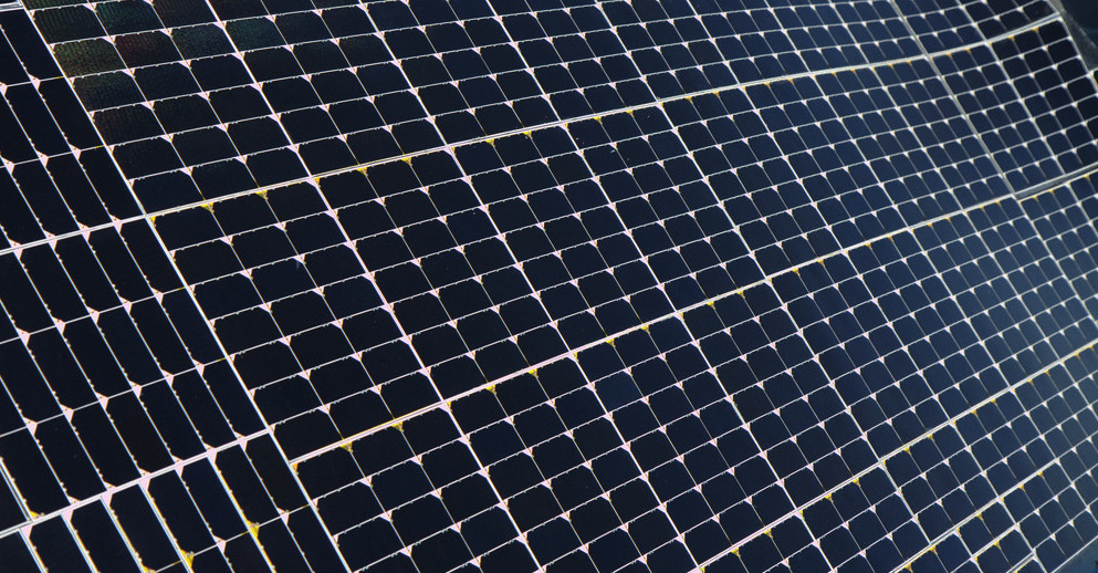 Solarzellen für die Energiegewinnung.